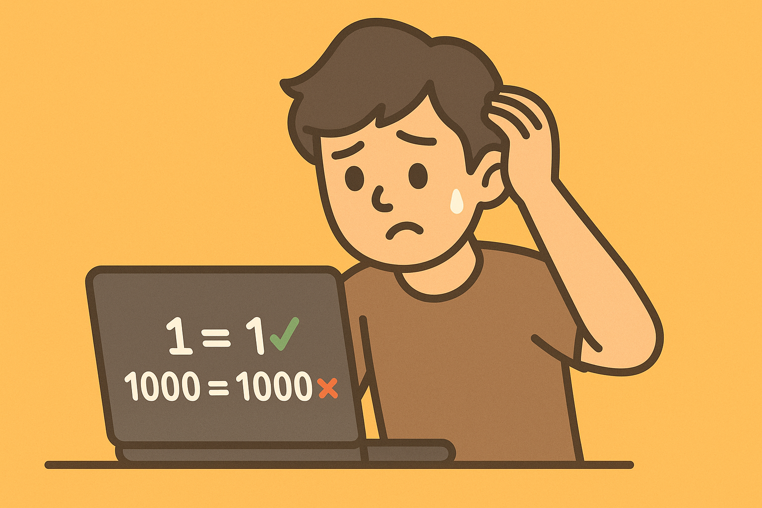 Kenapa di Java kalo 1 == 1 itu hasilnya bener, tapi kalo 1000 == 1000 salah?