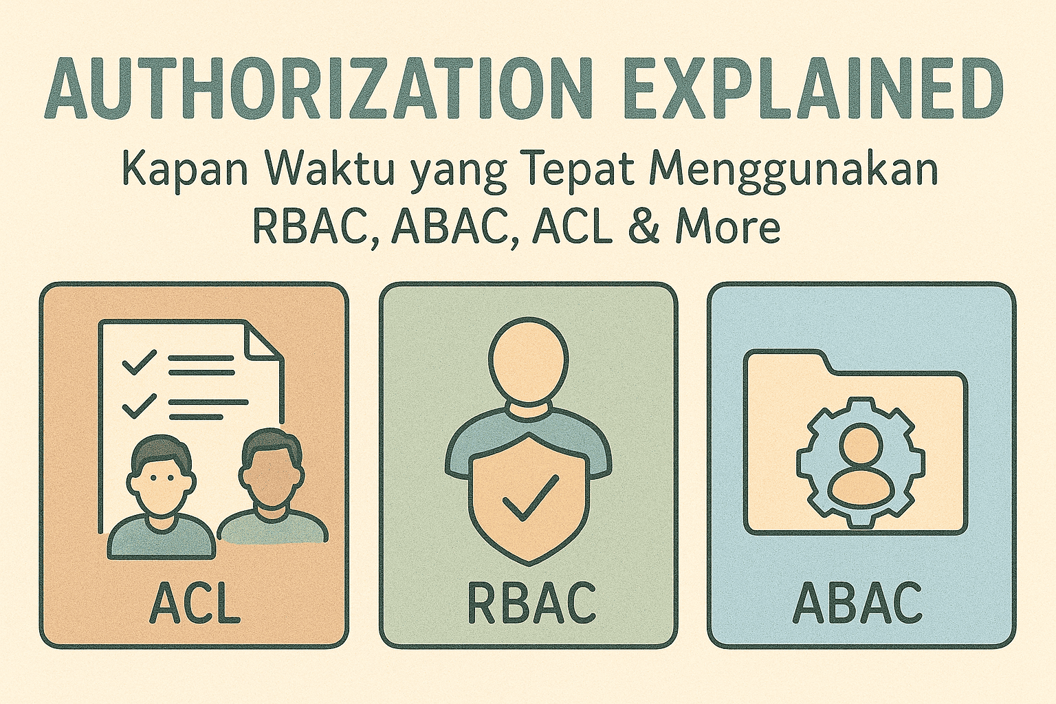 Authorization: Kapan cocoknya menggunakan ACL, RBAC, ABAC, atau Hybrid